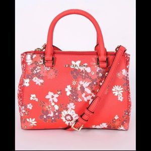 Michael Kors Red Floral crossbody